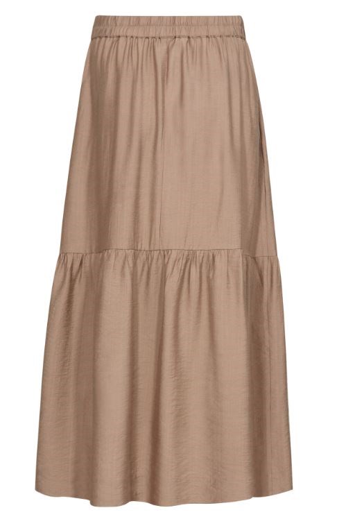 Lang nederdel i lys brun fra Co\'Couture